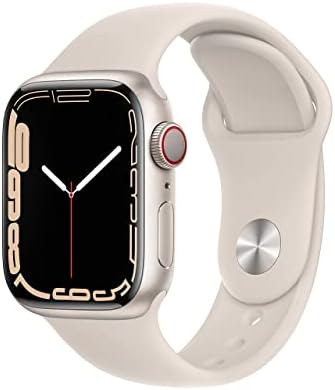 Apple Watch Series 7 GPS + Hücresel, Starlight Spor Bandlı 41mm Starlight Alüminyum Kasa-Düzenli (Yenilendi)