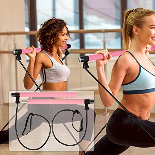 Annadue Spor Elastik Direnç Çekme Pilates Bar, Yoga Bar, zayıflama Fitness ekipmanları Egzersiz Yoga Aksesuarı