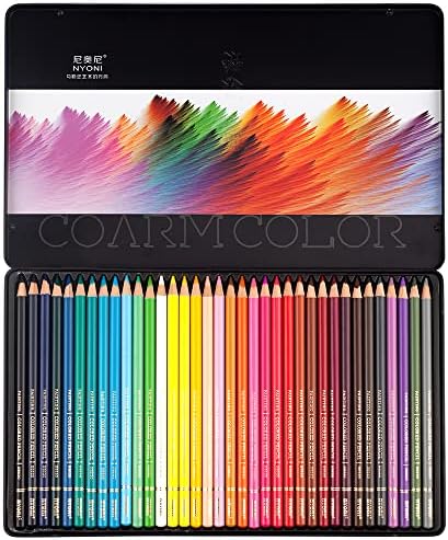 Nyonı Yağ Bazlı Renkli Kalemler Profesyonel Sanatçı, Yeni Başlayanlar, Öğrenciler için 36 Set Mükemmel Boyama, Karıştırma, Katmanlama