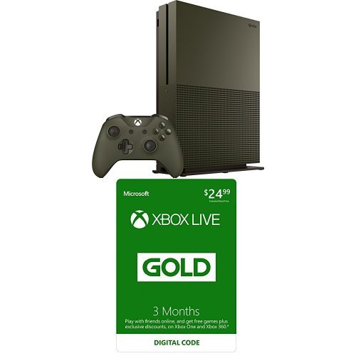 Xbox One S 1 TB Konsol - Battlefield 1 Özel Sürüm + Xbox Live 3 Aylık Altın Üyelik Paketi