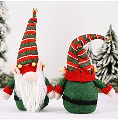 MANSIFANG Kişiselleştirilmiş Noel Süslemeleri Elf Gnome Dekorasyon Yaratıcı Meçhul Bebek Dekorasyon Kırmızı ve Yeşil Tüylü Ormancı