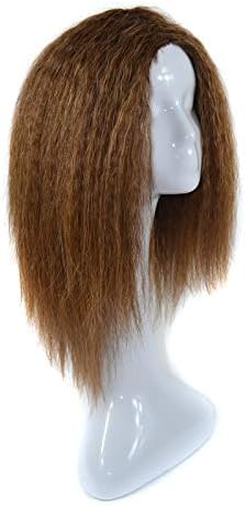 Venhoy Peruk Koyu Kahverengi Gerçek Saç Peruk Mısır Gerekir Bölünmüş Kulaklık Mısır Sıcak Uzun Saç Peruk Kısa Saç Peruk Başlık