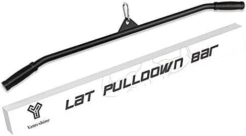 Yamyshine 39 inç LAT Pulldown Bar Eki için Kasnak Kablo Makinesi, Kıvırmak Tricep Basın Aşağı Bar ile Kauçuk Kolu, LAT Pull Down