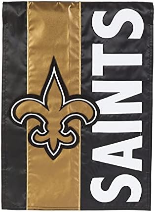 Takım Sporları Amerika NFL New Orleans Saints İşlemeli Logo Aplike Ev Bayrağı, Futbol Taraftarları için 28 x 44 inç Kapalı Açık
