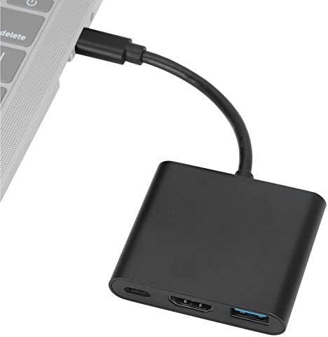 USB C Hub, Yerleştirme İstasyonları 3 in 1 Hub Tipi‑C HDMI USB Dönüştürücü Adaptör Sürücü Ücretsiz ABS Kabuk ile Laptop için,