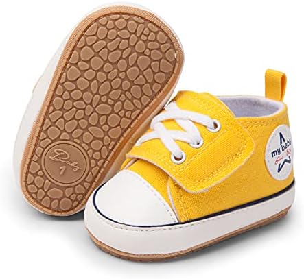 RVROVIC Bebek Erkek Kız Ayakkabı Tuval Toddler Sneakers Kaymaz Bebek Ilk Yürüyüşe 0-18 Ay