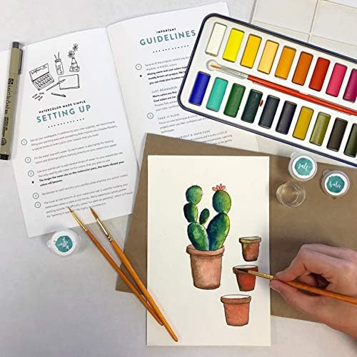 Kır Çiçeği Sanat Stüdyosu DIY Suluboya Seti-Boyamayı Öğrenin: Talimatlar ve Sarf Malzemeleri İçerir * Yeni Başlayanlar için Kutuda