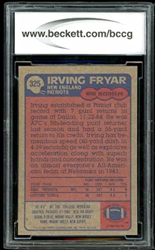 1985 Topps Irving Fryar Çaylak Kartı BGS BCCG 10 Nane+