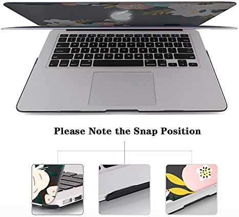 iCasso MacBook Air 13 İnç Kasa MacBook Air 13 İnç için Dayanıklı Kauçuk Kaplı Plastik Kapak Model A1369/A1466 Klavye Kapaklı-Siyah