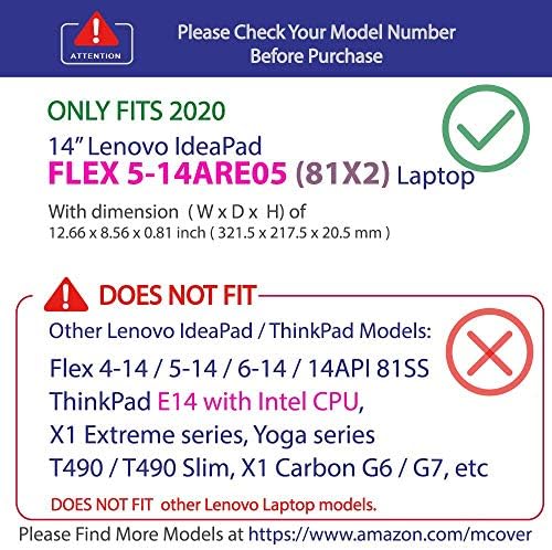 mCover Sert Kabuk Kılıf için Yeni 2020 14 Lenovo IdeaPad Flex 5-14ARE05 81X2 AMD Cabrio Dizüstü (Eski Flex ile Uyumlu DEĞİL 4-14