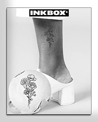 Inkbox Geçici Dövmeler Paketi, Uzun Ömürlü Geçici Dövme, ForNow mürekkep Su geçirmez Pusula Gülü ve Amore İçerir, 1-2 Hafta Sürer,