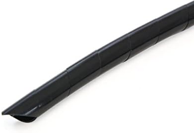 33FT PE 3/8 İnç (10mm) Siyah Polietilen Spiral Kablo Tel Sarma Hidrolik Hortum Sarma Tüpü Kablo Yönetimi Koruyucu Kılıf PC Araba