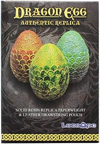 Toynk Ejderha Yumurta Paperweight Çoğaltma / Katı Reçine 4.5-İnç / Polar Kılıfı / Yeşil