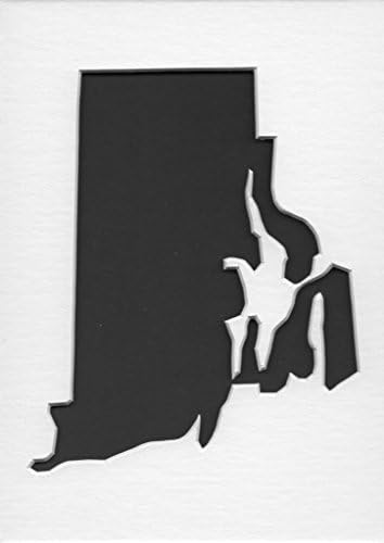 4 Katlı Mat Tahtadan Yapılmış 12x12 Kare Rhode Island State Şablon