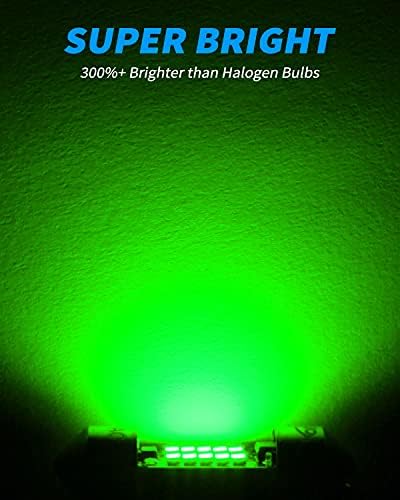 Yorkım DE3022 LED Ampul 31mm Festoon LED ampul yeşil Süper parlak CANBUS 10-SMD 4014 Yonga Setleri, 3175 LED ampul, DE3175 LED