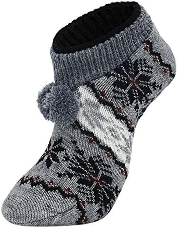 Terlik Çorap Gripperler Bulanık Çorap Kadın Kaymaz Noel Çorap Atletik Kış sıcak Çorap
