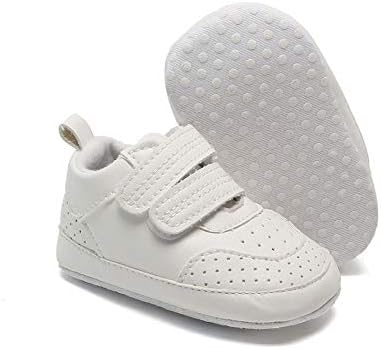 Unisex Bebek Erkek Kız Beyaz Sneaker Yumuşak Kaymaz Taban Yenidoğan Bebek Ilk Yürüyüşe Tenis Beşik Elbise Ayakkabı