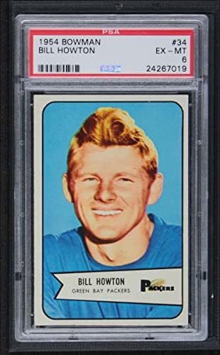 1954 Bowman 34 Bill Howton Green Bay Packers (Futbol Kartı) PSA PSA 6.00 Packers Pirinç