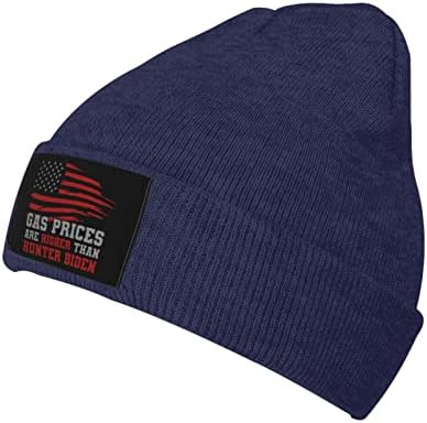 Anti Joe Biden Gaz Fiyatları Hunter Örme Kış Şapkasından Daha Yüksek-Unisex Beanie Hımbıl Örme Kafatası Şapkası