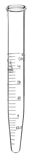 Mezun Santrifüj Tüpü, 5ml-Borosilikat 3.3 Cam, Konik Şekil-0.2 ml Beyaz Mezuniyet-Eısco Labs