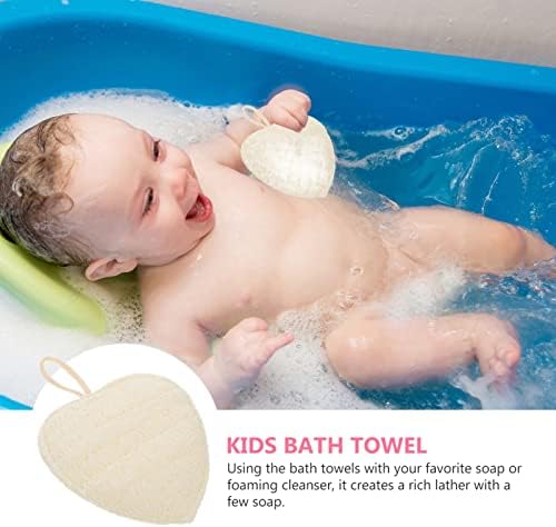 Bebek Banyo Duş Lif Kabağı Sünger: Yumuşak Karikatür Kalp banyo köpüğü Eldiven Vücut Ovuşturarak Fırça Havlu Yeni Duş Lif için