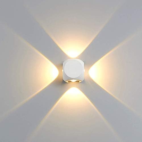 CXJAY hava açık duvar ışık, modern duvar aplik 3000 K sıcak beyaz dış ışık alüminyum ve akrilik duvar lambası için sundurma,