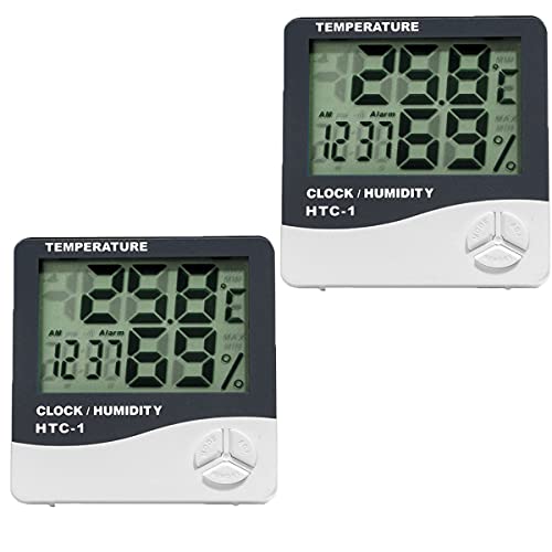 2 Paket Dijital Higrometre Kapalı Termometre oda termometresi ve Nem Ölçer Sıcaklık nem monitörü