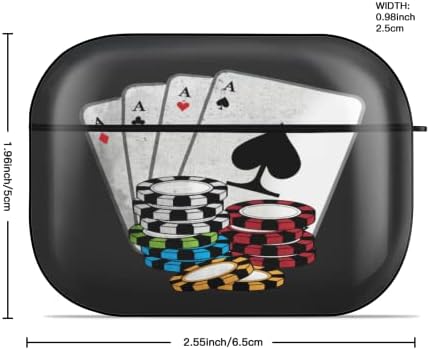 Casino Poker Sevgilisi Airpods Kılıf Kapak için Apple AirPods Pro Sevimli Kılıf için Erkek Kız Yumuşak TPU Darbeye Koruyucu Cilt