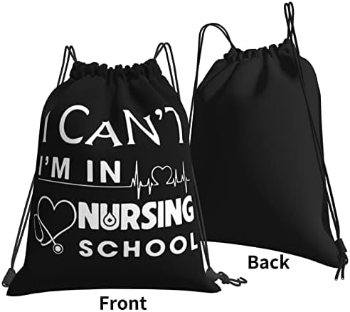 İpli sırt çantası ben Cant İm hemşirelik okul hemşire dize çanta Sackpack spor salonu alışveriş spor Yoga için