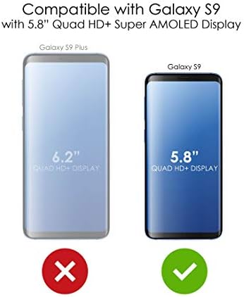 Distinctİnk Temizle Darbeye Hibrid Vaka için Galaxy S9 ( 5.8 Ekran) - TPU Tampon, Akrilik Geri, Temperli Cam Ekran Koruyucu -