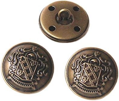 YaHoGa 14 Parça için Antik Metal Blazer Düğmeler Set Blazers, Takım Elbise, Spor Ceket, Üniforma, Ceketler (Antik Pirinç)