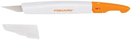 Fiskars 165110-1001 Kolay Değişim Detay Zanaat Bıçağı No. 11 bıçak, Turuncu / Beyaz