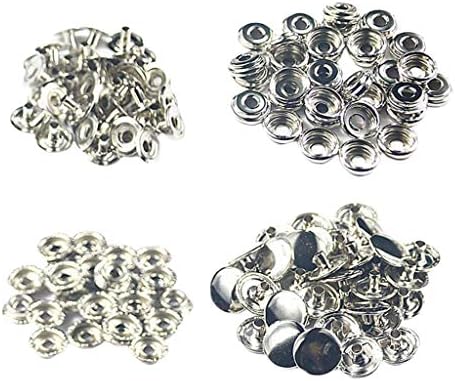 Bonarty 100x Yapış Bağlantı Elemanları çıtçıt Popper Düğme Dikiş Deri El Sanatları Çanta Dekor