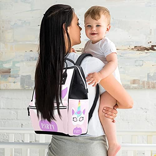 Parti Unicorn FaceDiaper çantası sırt Çantası Bebek kız erkek kız anne çantası için değişen bebek bezi çantaları ile
