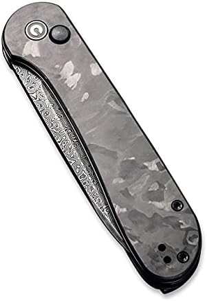 CIVIVI Cep Katlanır Bıçak ile 3.47 Şam Bıçak Mermer Karbon Fiber Kolu, düğme Kilidi Elementum Bıçak EDC için C2103DS-3