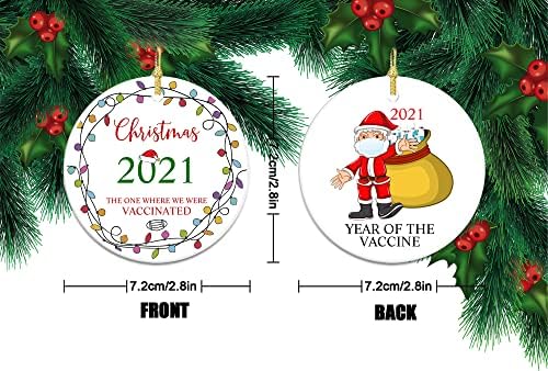 2021 Noel Süsler Çift Taraflı Boyalı Hatıra Komik Noel Baba Hatıra Hayatta Daire Süsler Noel Ağacı Süslemeleri Merry Xmas Sevimli