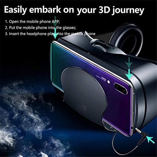 Uzaktan Kumandalı XMYL Sanal Gerçeklik Kulaklığı, iOS Android 5.0-7.0 İnç Akıllı Telefon için VR Kulaklık, En İyi Mobil Oyun