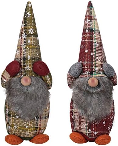 NUOBESTY 2 ADET Santa Gnome Peluş Noel Masaüstü Süsler Gnome Bebek Treetop Dekorasyon ıçin Parti Hediye Ev Süsleme