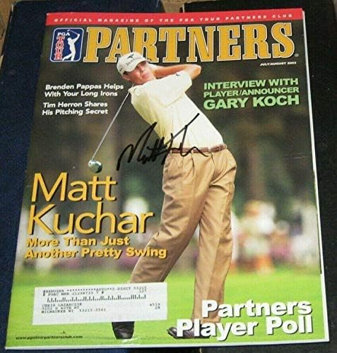 Matt Kuchar Players Championship Win İMZALI İMZALI Golf Dergisi COA PGA-İmzalı Golf Dergileri