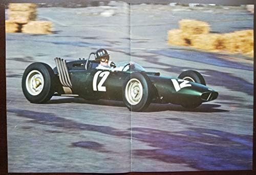 Dergi Baskı Makalesi ve Katlanabilir Poster: brm'de 1962 Dünya Şampiyonu Graham Hill Brüksel Grand Prix'sinde Formula 1 Yarışçısı,