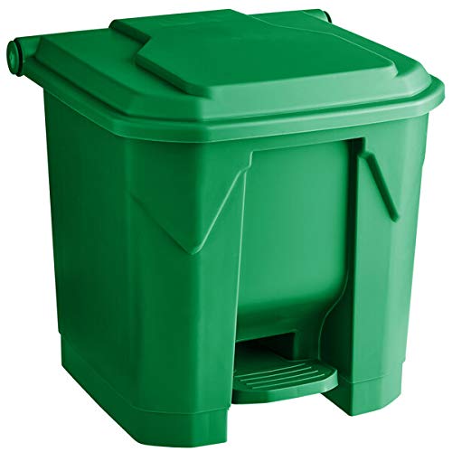 15'lik paket! 32 Qt. / 8 Galon / 30 Litre Yeşil Dikdörtgen Basamaklı Çöp Kutusu. Çöp Torbası Pakete Dahildir. Ev, Mutfak, Garaj,