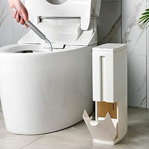 JIUYUE ev çöp tenekesi çöp tenekesi Banyo çöp tenekesi Push-Tipi Flip Kapaklı Yaratıcı tuvalet fırçası çöp sepeti Ev Ofis Banyo