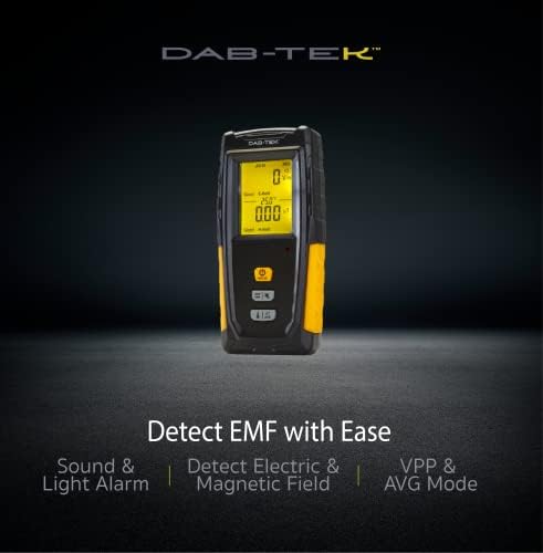 3'ü 1 arada DAB-TEK EMF Metre-EMF Dedektörü, Evde, işte ve Dışarıda EMF'Yİ Tespit etmek için Kullanımı kolay Radyasyon Dedektörü.