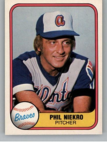 1981 Fleer 242 Phil Niekro Atlanta, Ham (ESKİ MT veya Daha İyi) Durumda Resmi MLB Ticaret Kartını Cesaretlendiriyor