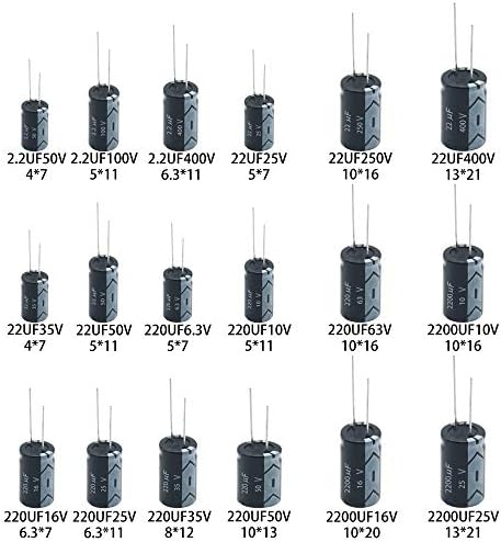 Elektrolitik Kapasitörler 2.2 uF 22uF 220uF 2200uF 6.3 V Oyuncaklar Kullanılan 10 V 16V 25V 50V 63V 100-250V 400 V Ev Aletleri