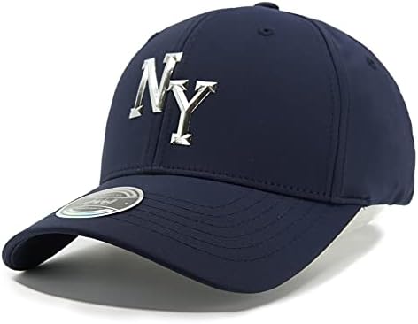 AMPLESH Altın Gümüş NY New York Logo Naylon Açıklıklı Açık Spor Flexfit Streç Fit Gömme beyzbol şapkası Açıklıklı Ballcap Kore