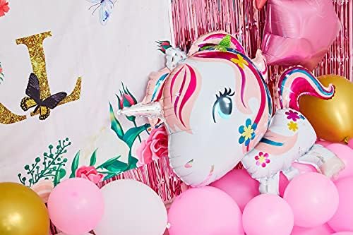 FİGEPO Bebek Kız Duş Süslemeleri, Pembe ve Altın Bu bir Parti Malzemeleri için Balonlar ile Çelenk kiti, Photo Booth Backdrop,