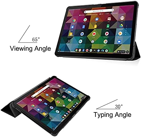 Tablet PC Kapak Kılıf Lenovo Duet Chromebook 10.1 (X636) İnce Tri-Fold Standı Akıllı Kılıf, Çoklu Görüş Açıları Standı Sert Kabuk