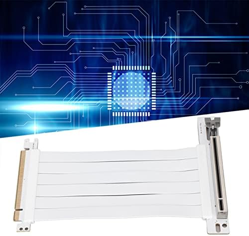 PCIe Adaptörü, PCI E X16 3.0 Uzatma Kabloları Istikrarlı Sıkma 128 Gbps Yüksek Hız için Ses Kartı için Grafik Kartı için Ağ Kartı(Beyaz)