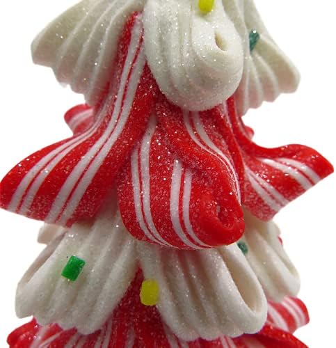 Çok Renkli Nane Sahte Şerit Şeker Noel Süsleme, Ağaç, Hediye Kutuları, Çelenkler ve Daha Fazlası için Işıltılı Plastik Tatil